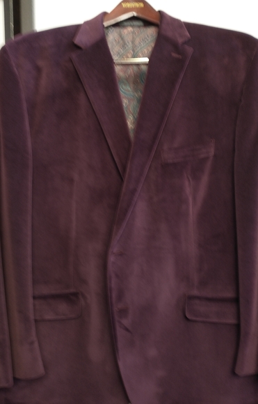 Lauren Ralph Lauren Men's eggplant velvet blazer